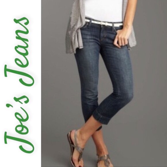 JOE’S JEANS Socialite Kicker Cropped Straight Leg Jeans in Harvey Wash, Size 28 - Picture 1 of 12